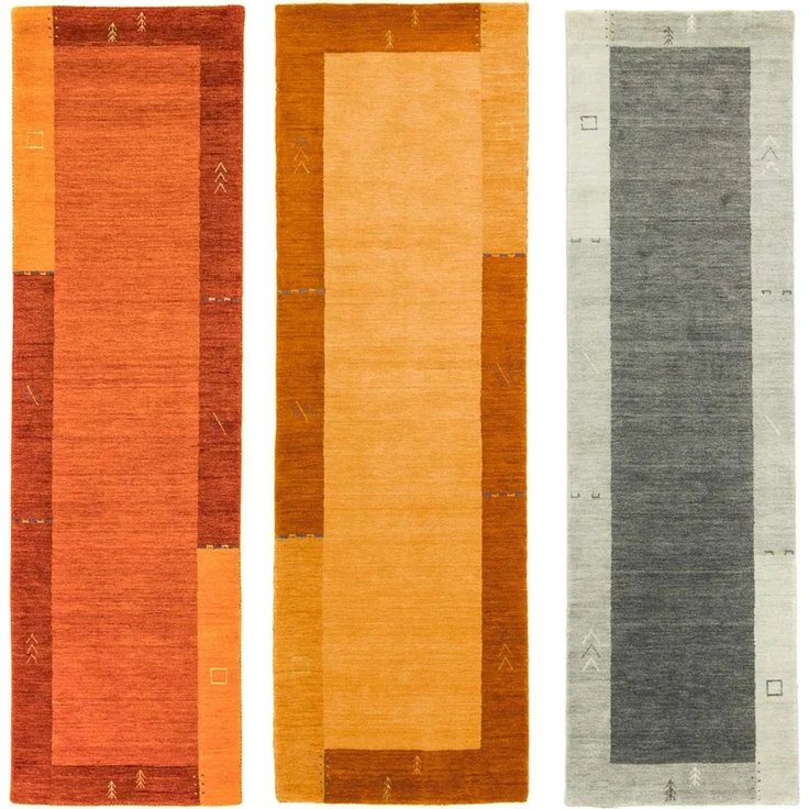 Gabbeh Teppich - Indus »Tella« 300x80 cm - gold - läufer – Bild 5