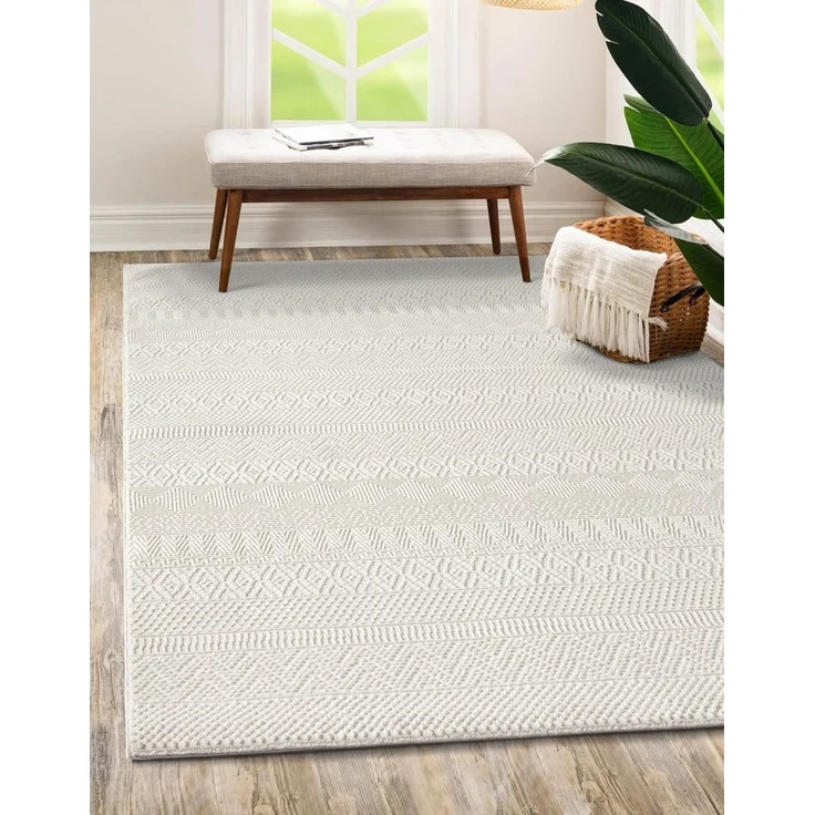 the carpet Teppich Lima, rechteckig, Höhe: 12 mm, Designer Teppich Flor 1 recyceltem Polyester waschbar – Bild 5