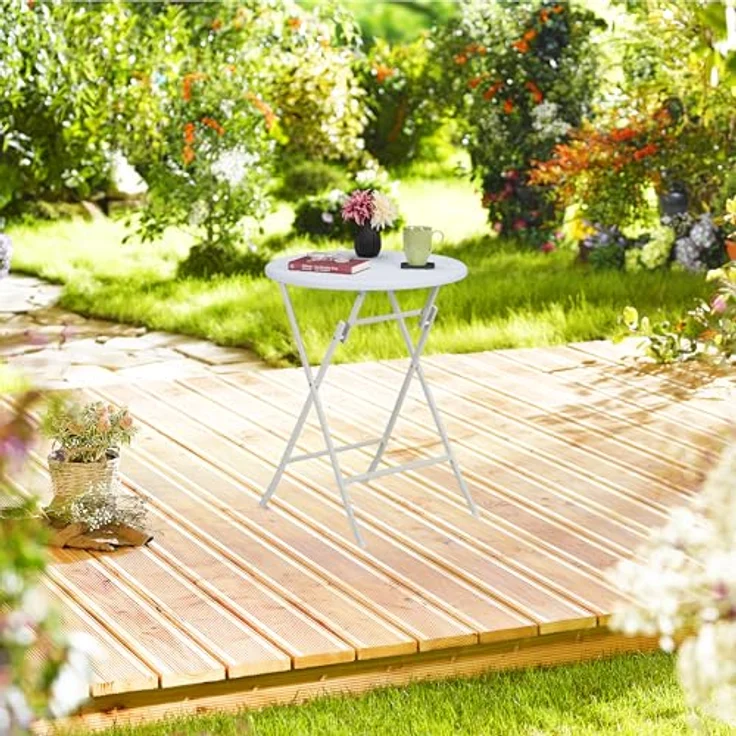 Runder Gartentisch in Rattan-Optik – Bild 3