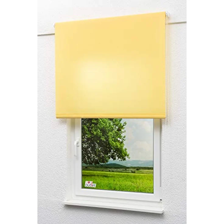 Lysel Outlet - Basisrollo Tageslicht Pastellgelb, (B x H) 152.50cm x 190cm in gelb/pastellgelb – Bild 5