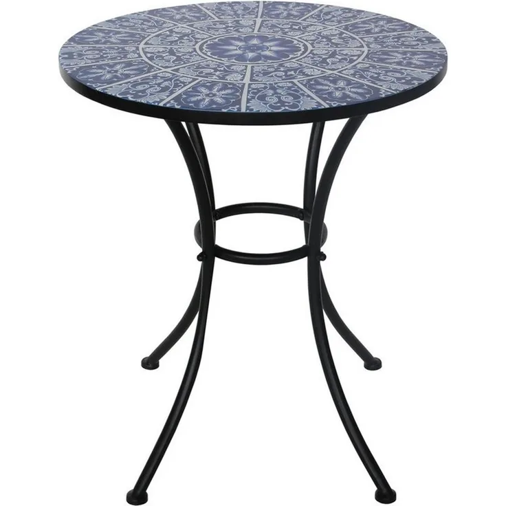 HTI-Living Gartentisch Gartentisch Marocco Blau (Stück, 1-St, 1 Gartentisch), Balkontisch Terrassentisch Metalltisch