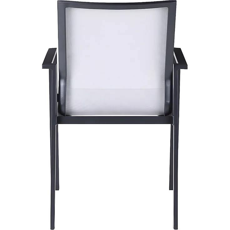 Vente-unique - Gartensessel 2er-Set stapelbar - Aluminium & Textilene - Hellgrau & Schwarz - VALERA – Bild 5
