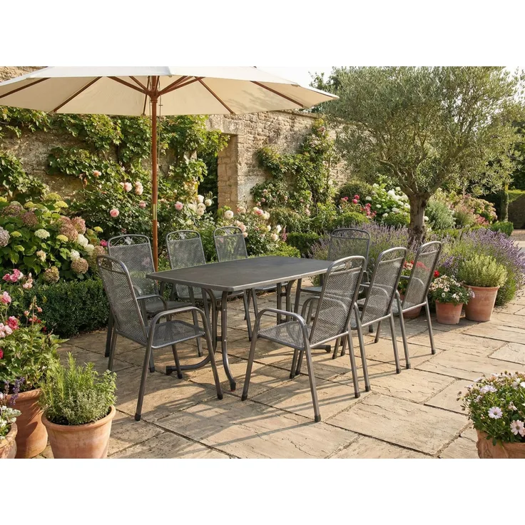 MFG Garten-Essgruppe Boulevard 8 Personen Metall anthrazit