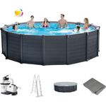 Intex 'Frame Swimming Pool Set Graphit Ø 478x124 cm', graphit, inkl. Sandfilteranlage