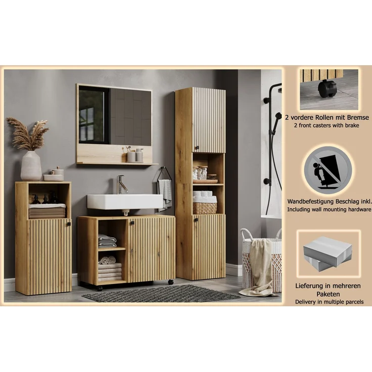 Badmöbel Set Bliss in Evoke Eiche 180 cm – Bild 14