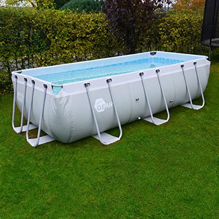 yourGEAR Rechteckpool Familien Pool 4x2x1m Stahlrahmenbecken Gartenpool Schwimmbecken – Bild 7