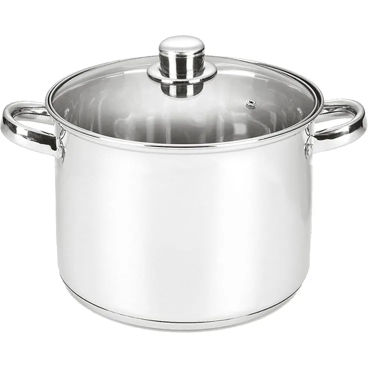 Michelino 3 Liter Edelstahl-Kochtopf mit Glasdeckel 12147