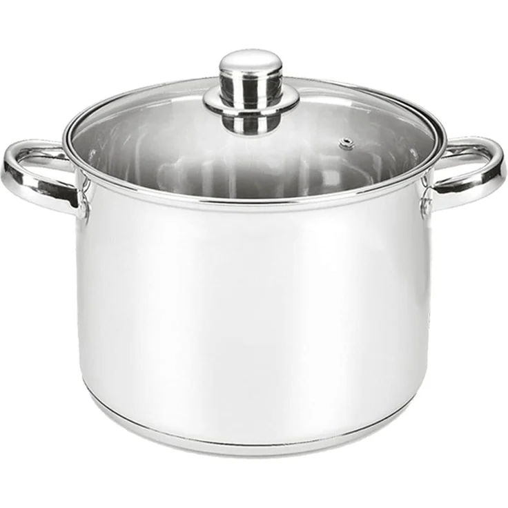 Michelino 3 Liter Edelstahl-Kochtopf mit Glasdeckel 12147