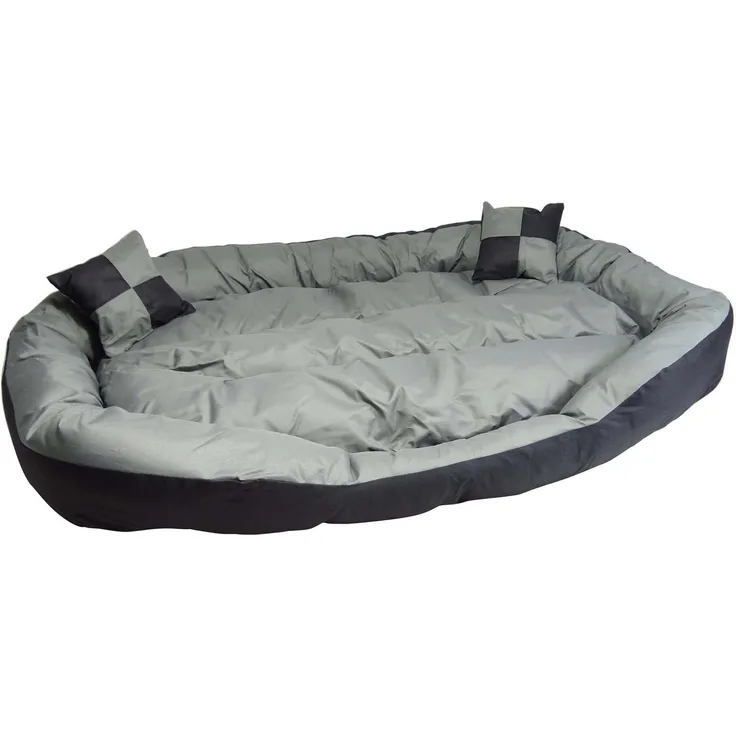 Hossis Wholesale Big Tier Sofa Hundebett XL 150x120x25cm | Kuschelig & waschbar | Großes Hundesofa mit Wendekissen & 2 Zierkissen | Welpenbett aus 100% Polyester | Geruchsfrei & pflegeleicht