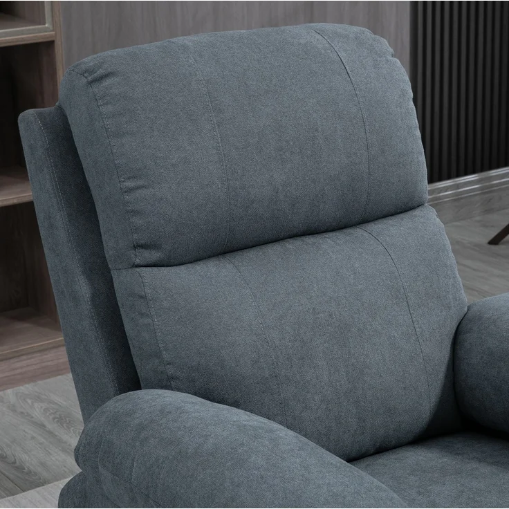 DESVIAE Sessel mit Aufstehhilfe und Vibrationsmassage 76x69x62 cm Leinen Grau – Bild 8