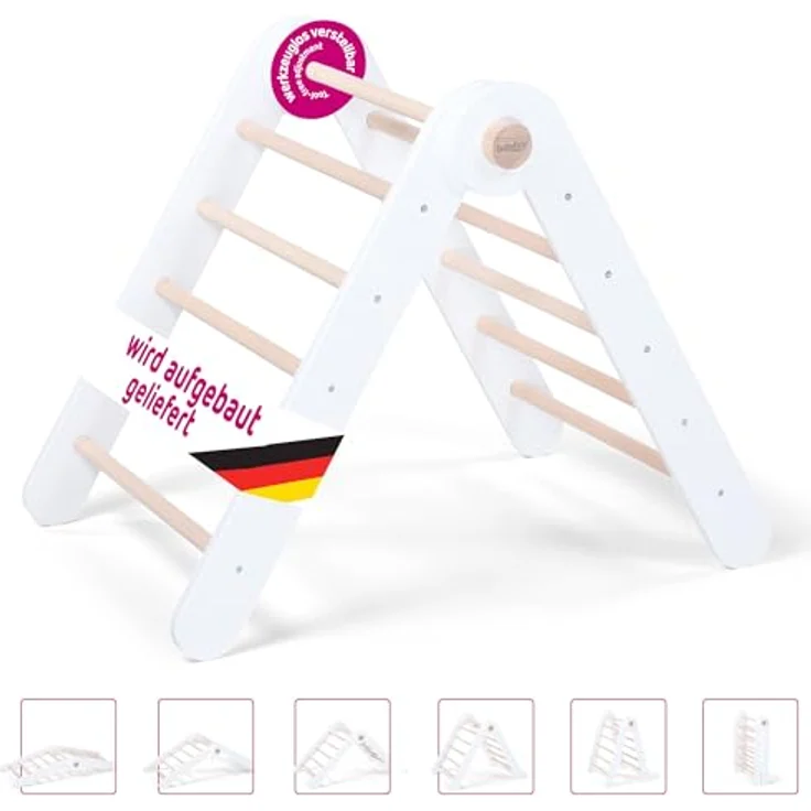 babybay Kletterdreieck Littlefoot weiß lackiert – Bild 2