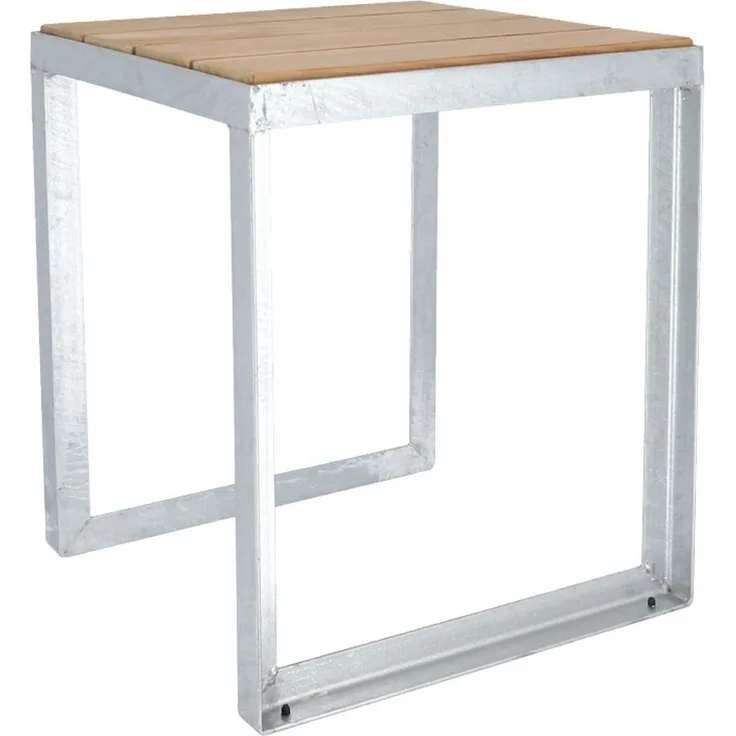 Hocker Jever aus massiven Teakleisten, 40 x 40 x 45 cm
