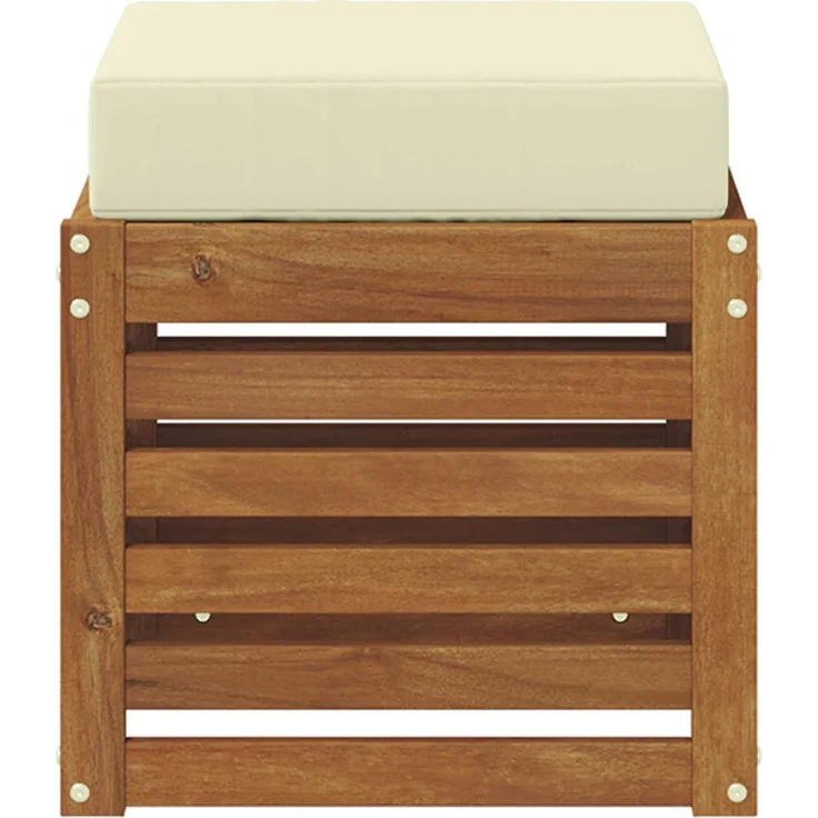 vidaXL Outdoor Hocker Bank Massivholz Akazie Natur 900676 – Bild 3