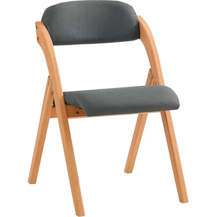 SoBuy FST92-SG Klappstuhl, Stoff, Lackiert, Dunkelgrau, 41,5 x 77 x 47,5 cm