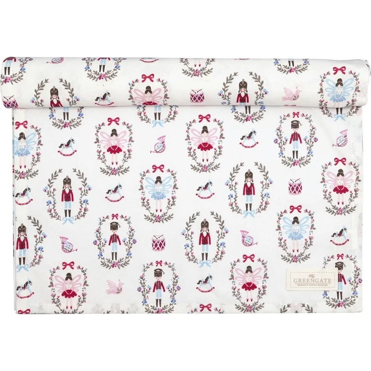 Greengate Tischläufer Cindarella Tischläufer white 140x45cm – Bild 1