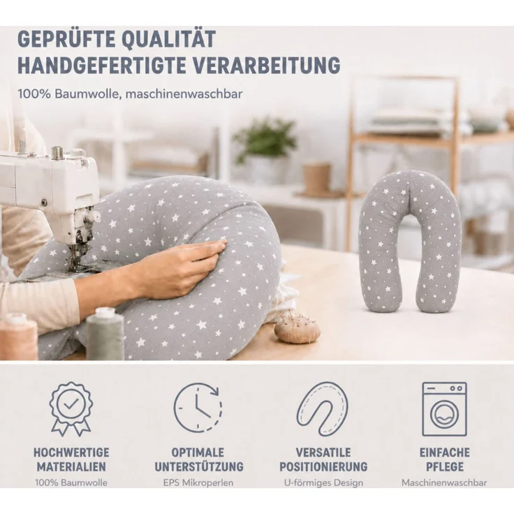 Fillikid Stillkissen Stillkissen EPS Mikroperlen 190 cm Exklusiv – Bild 13