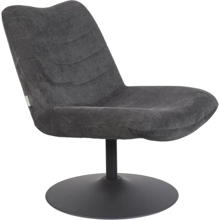Zuiver Lounge Sessel BUBBA Dunkelgrau drehbar 67x81x85 cm
