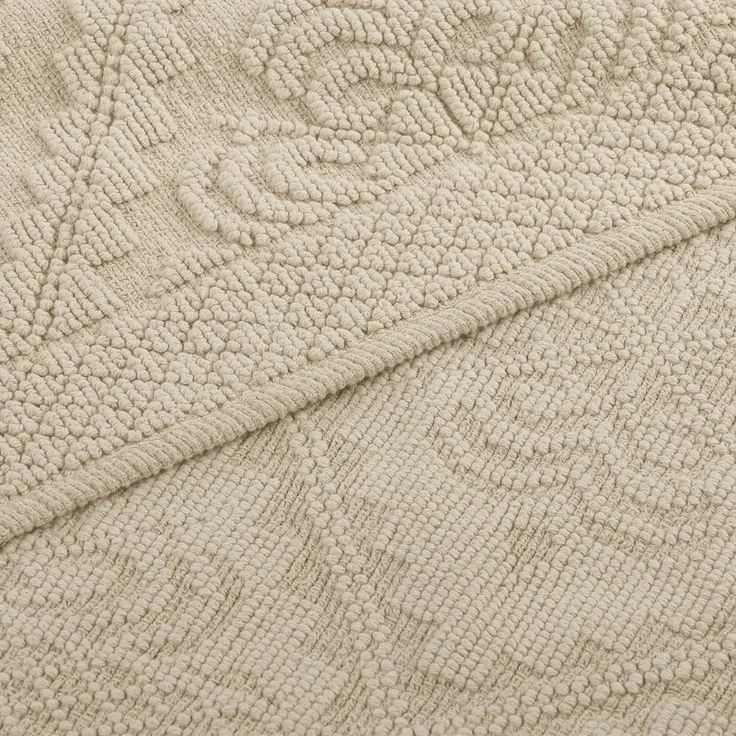Mirabeau Badematte Badematte Mivorex beige, Höhe 60.0 mm, 100% Baumwolle, stilvolles Interieur, Baumwoll-Jacquard, Angenehm weich – Bild 3