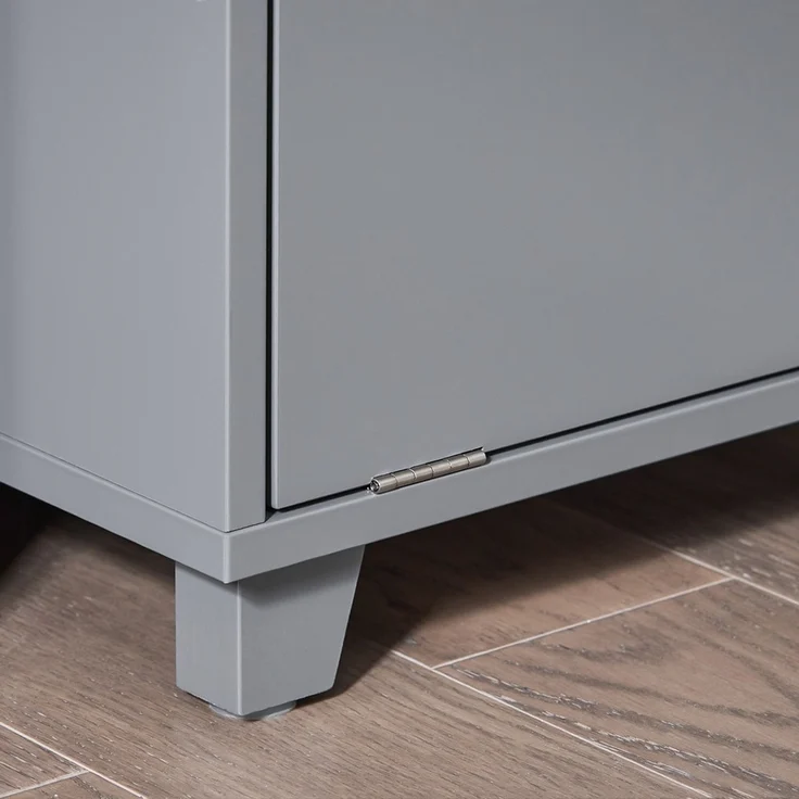 SoBuy BZR146-DG Badezimmer-Hochschrank, Spanplatte, Lackiert, Grau, 35 x 105 x 30 cm – Bild 9