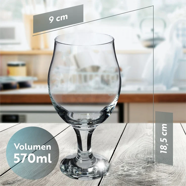 KADAX 6x Gläser für Bier und Gin Tonic Drinks 570ml Gläserset – Bild 2