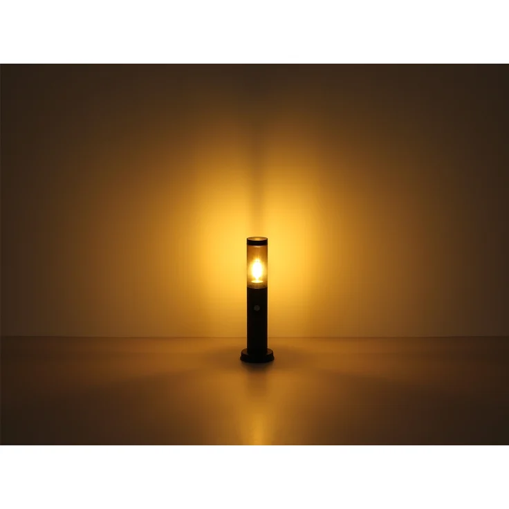 LED Sockelleuchte aus Edelstahl in Anthrazit & Rauchfarben, Höhe 45cm – Bild 6