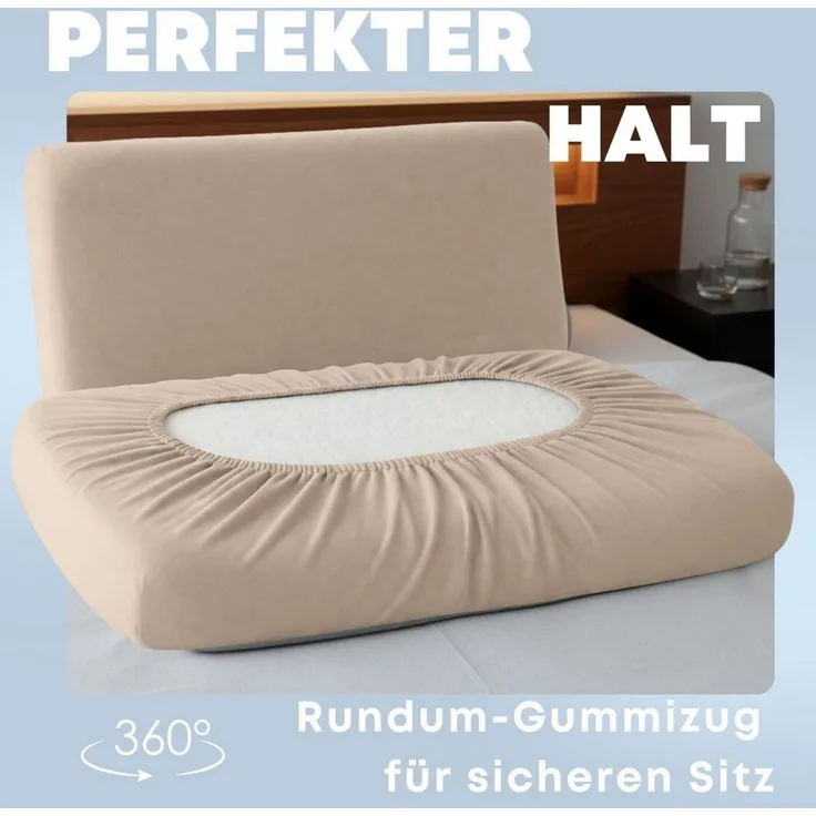 SEI Design Kissenbezüge Kissenbezug Spannbezug 2-er Pack für Gesundheitskissen – 40x60 cm, (2 Stück), Bezug ist geeignet für Nackenkissen ergnonomische Kissen Schlafkissen