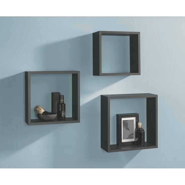 Dolle Würfelregal Frame 30 x 30 cm schwarz 3er-Set