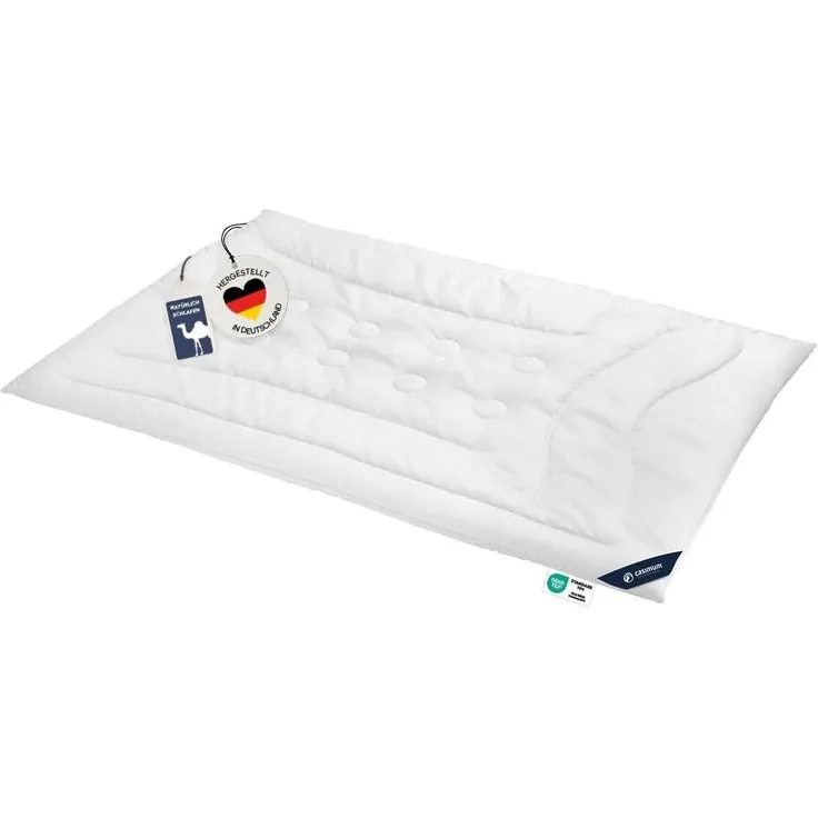 casimum Naturhaarbettdecke LUXUS Kamelhaardecke für Sommer, Winter, 4 Jahreszeiten, Füllung: 100% Kamelhaar, Bezug: 100% Baumwolle, Bettdecke 135x200, 155x220 cm & weitere Größen, temperaturausgleichend