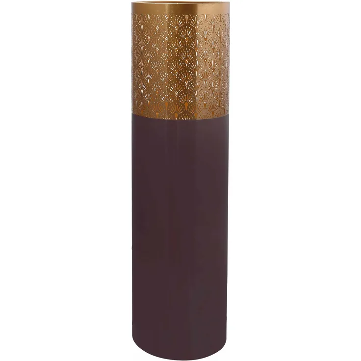 Bodenvase Art Deco 1115 Taupe / Gold