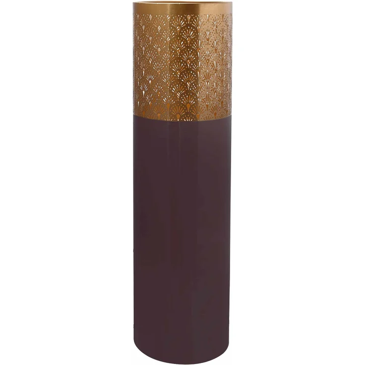 Bodenvase Art Deco 1115 Taupe / Gold – Bild 1