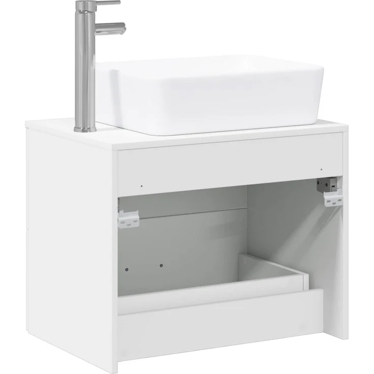 vidaXL Wandmontierter Waschbeckenunterschrank Weiß 62,5 x 44,5 x 80 cm 3404390 – Bild 7