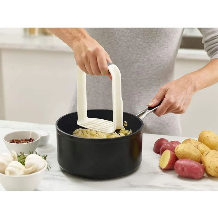 JosephJoseph Easy-Mash Ergonomischer Kartoffelstampfer Weiß – Bild 4