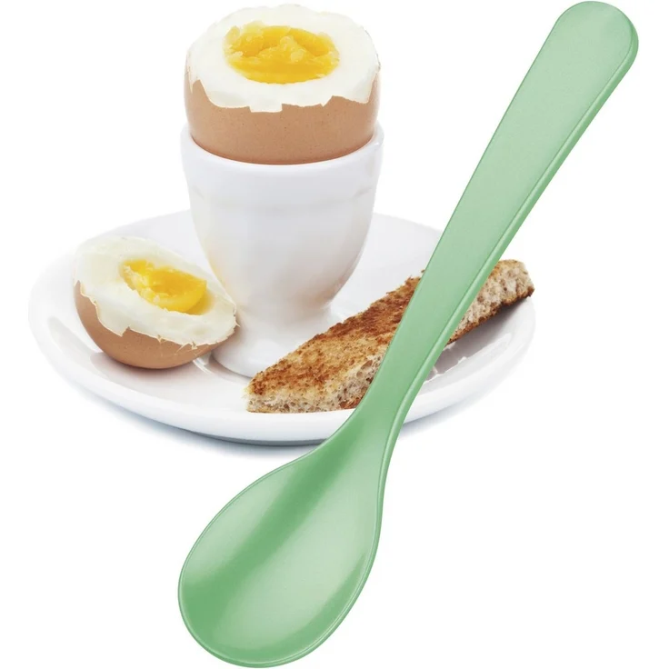 Cilio Eierlöffel Löffel aus Hochwertigem Kunststoff 12cm grün – Bild 1