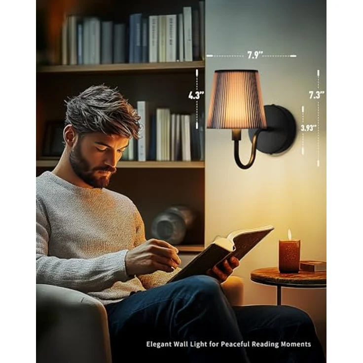 LumniexDesigns Wandleuchten Wiederaufladbare Wandlampen für Wohnzimmer RGB und 3 Farbtemperaturen Dimmbar Kabellose Bilderleuchten mit Touch-Steuerung und Fernbedienung für Treppen Flur 1 Stück – Bild 7