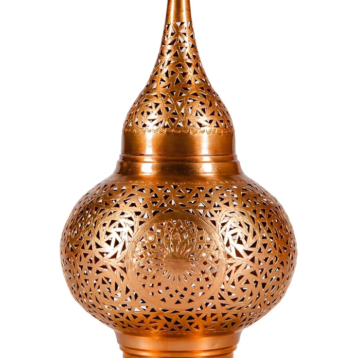 Marrakesch Orient & Mediterran Interior Nachttischlampe Orientalische Lampe Tischlampe Kupfer Hayati, Handarbeit – Bild 4
