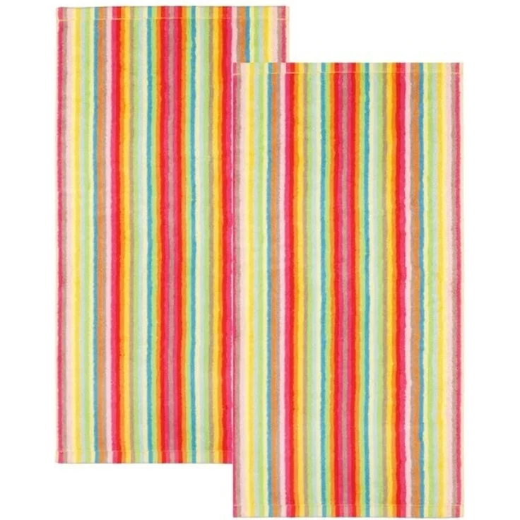 2 Stück Cawö Life Style Handtücher 7008-25 Streifen muilticolor 50x100 – Bild 3