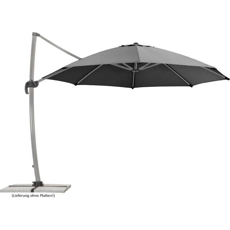 Schneider Schirme 'Rhodos Rondo' Sonnenschirm, Anthrazit, Ø ca. 350 cm