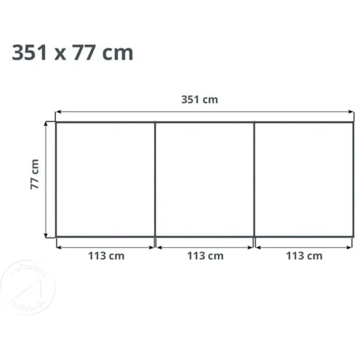 GFP Aluminium Hochbeet KINGSIZE DANIELA - 351 x 77 x 77 cm - Alu natur, Stecksystem, langlebig – Bild 5