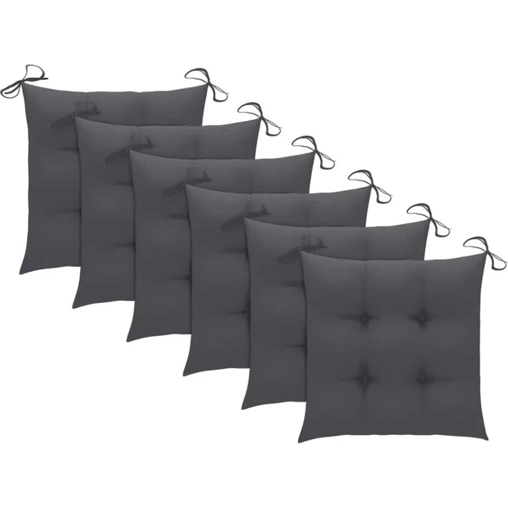 vidaXL Klappbare Gartenstühle 6 Stk. mit Kissen Massivholz Akazie 3065422
