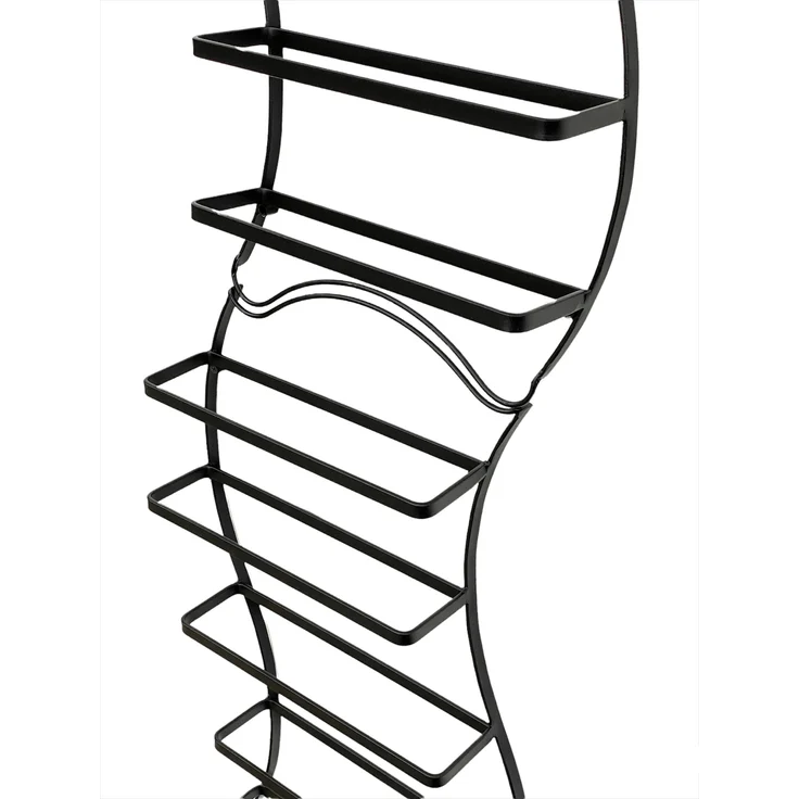 DanDiBo 2er Set Weinregal Metall Schwarz Wand erweiterbar für 10 Flaschen Lento Flaschenregal 96270 Flaschenständer Weinflaschenhalter Flaschenhalter – Bild 3