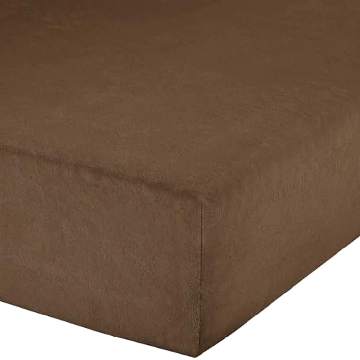 Erwin Müller Spannbettlaken Spannbettlaken "Erding", Frottee, Gummizug: Rundumgummi, (1 Stück), Frottee-Stretch Uni, Dunkelbraun, Spannbettlaken | 90x190 - 100x200 cm – Bild 2