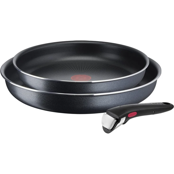 Tefal Pfannen-Set Ingenio XL Force, Pfannenset abnehmbarer Griff, Antihaftversiegelung, Aluminium (Set, 3-tlg, 2x Pfannen Ø 24/28 cm, 1x abnehmbarer Griff, Made in France), stapelbar, einfache Reinigung, NICHT induktionsgeeignet, L15891 – Bild 1
