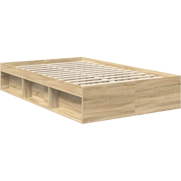 vidaXL Bettrahmen Sonoma 120 x 190 cm Massives Kiefernholz 3413337 – Bild 4