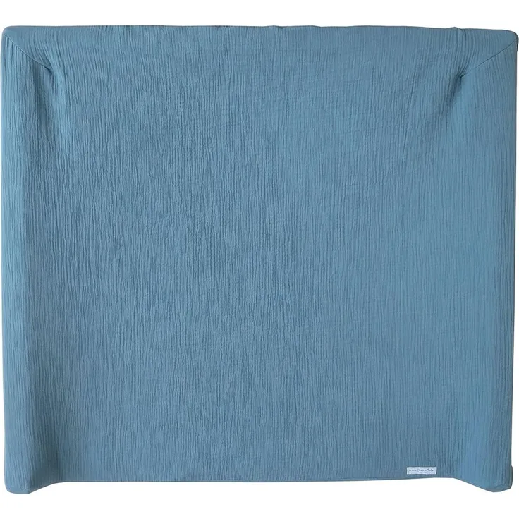 Blausberg Baby - Bezug kompatibel mit IKEA-Wickelauflage Vädra 74x80 cm – in Kornblumen Blau - aus 100% Baumwolle-Musslin, Oeko-Tex ® Standard 100 zertifiziert