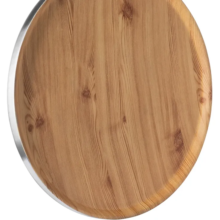 TIMBER Holz Tablett Edelstahl – Bild 3