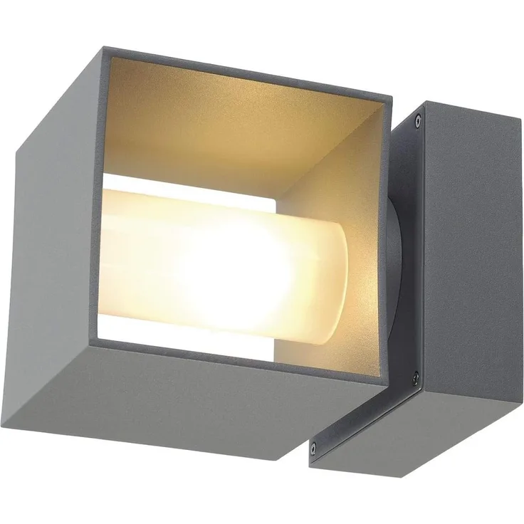 SLV No. 1000335 SQUARE TURN QT14 Outdoor Wandleuchte silbergrau max. 42W IP44
