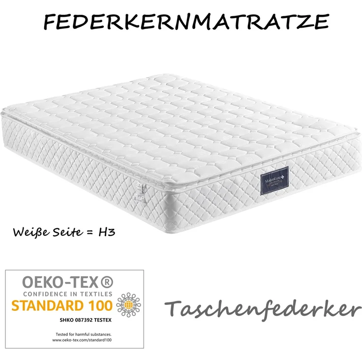 Polsterbett, Leinen mit LED, Stauraum & USB-Anschluss, 140x200 cm, Grau, mit Matratze – Bild 7