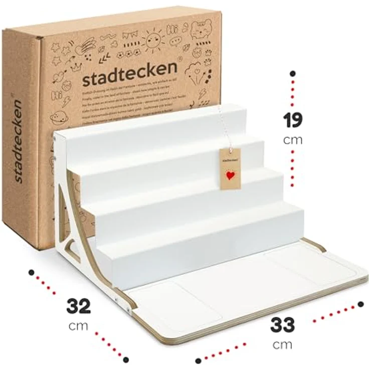 stadtecken® Magnetisches Regal für Musikbox-Figuren – Passend für Kallax und mehr | Optional mit Platz für Toniebox | Geeignet für ca. 50 Figuren | Weiß (BoxPlus) – Bild 3