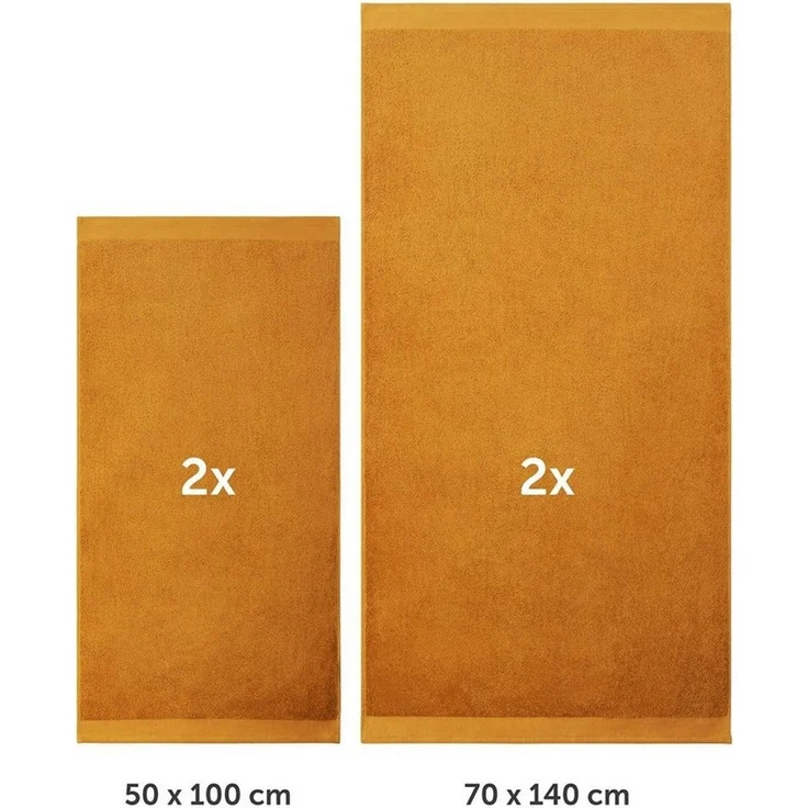 Blumtal Handtuch Set Premium 4/6-tlg. Frottier Dusch- (70x140 cm) & Handtuch (50x100 cm), Frottee (Set, 4-St), 100% Baumwolle, Oeko-TEX Zertifiziert – Bild 2
