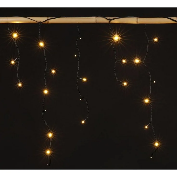 LED Lichtervorhang 3,5m warmweiß Lichterkette Weihnachtensdeko Aussenbeleuchtung – Bild 4